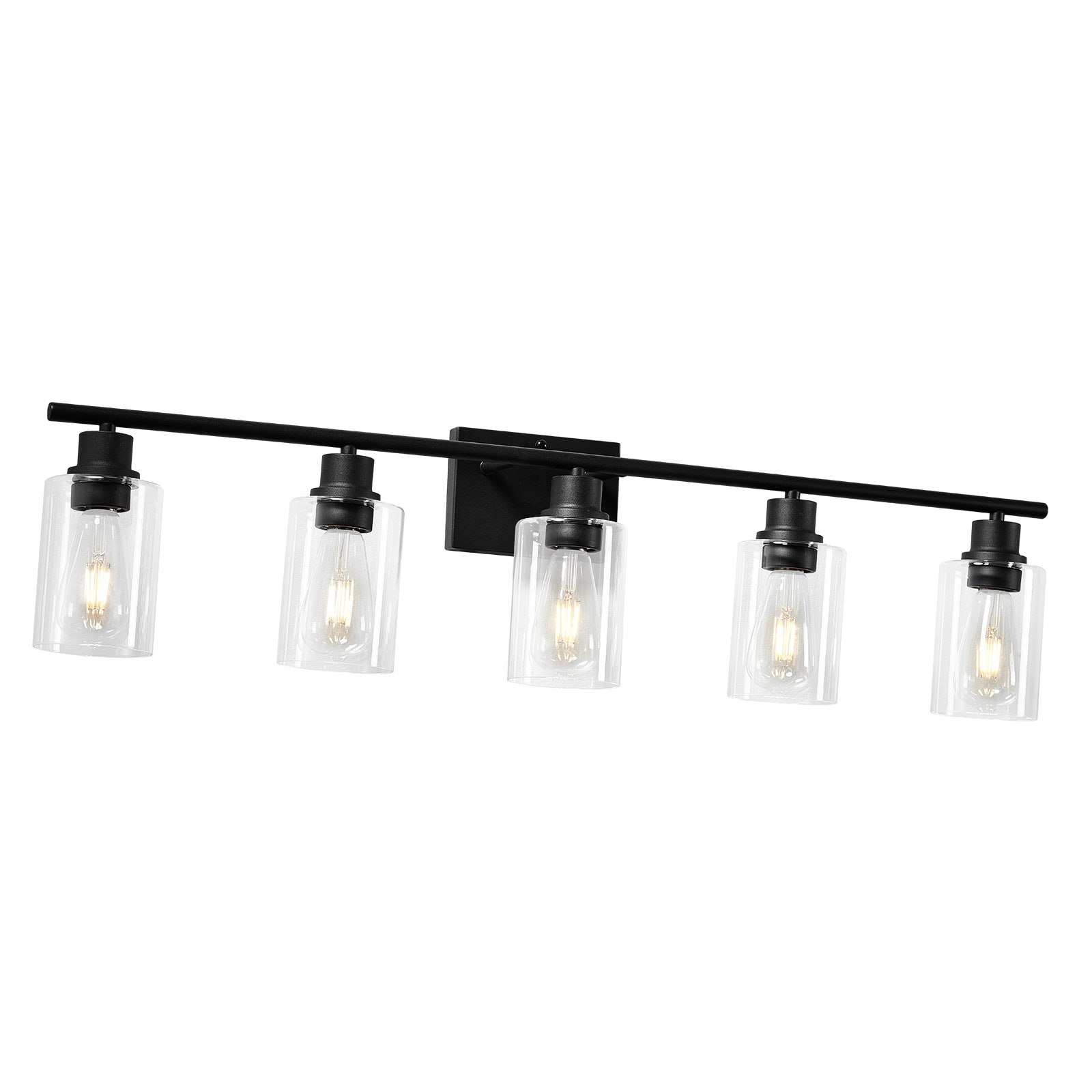 5-Light Modern Bathroom Vanity Light 37.1-Inch Wall Light Fixtures Over Mirror_voghion.com